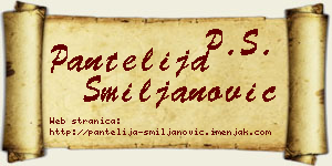 Pantelija Smiljanović vizit kartica